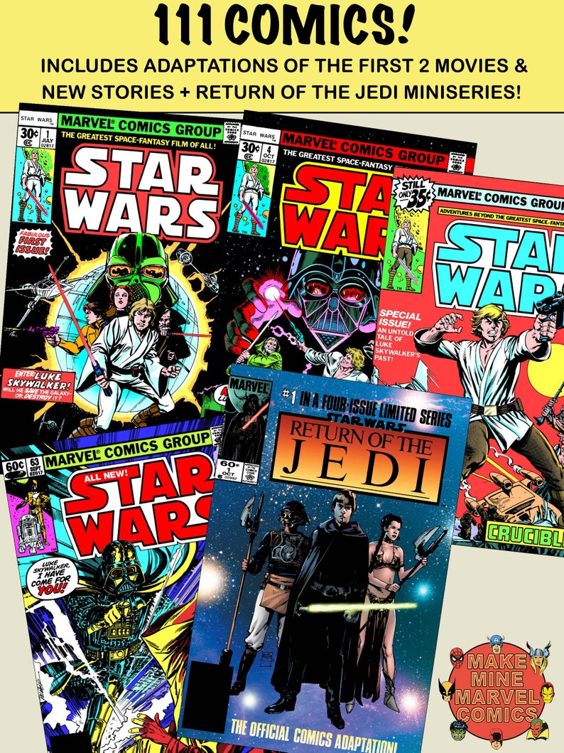 Star Wars Digital Comics / Marvel / película / vintage retro coleccionable / 1970s / 1980s / Jedi / Skywalker / Empire Strikes Back / STDC001 imagen 2