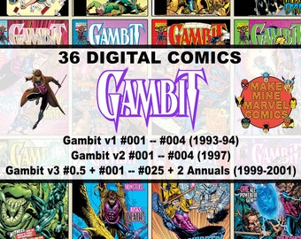 Gambit Digital Comics | Marvel | superheroes | vintage retro collectable | 1960s | 1970s | 1980s | 1990s | Avengers | #GBDC001