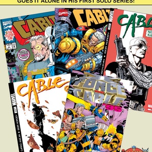 Cable Digital Comics Marvel superheroes vintage retro collectable 1990s Action X-Force X-Men Cyclops soldier CBDC001 image 2