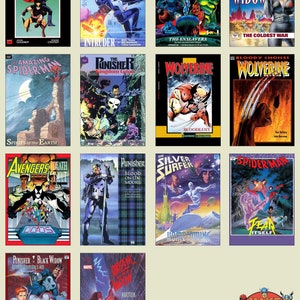 Graphic Novels Digital Comics Marvel superheroes vintage retro collectable 1980s 1990s X-Men Spider-Man Punisher GNDC001 image 4