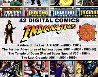 Indiana Jones Marvel Digital Comics | vintage retro collectable | 1980s | Adventure | Harrison Ford | Movie | Raiders Lost Ark | #IJDC001