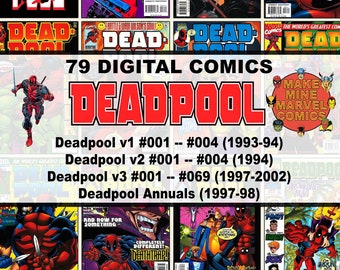 Digitale Deadpool-Comics | Marvel | Superhelden | Vintage Retro-Sammlerstück | 1990er Jahre | MCU | Film | Vielfraß | Ryan Reynolds | #DPDC001