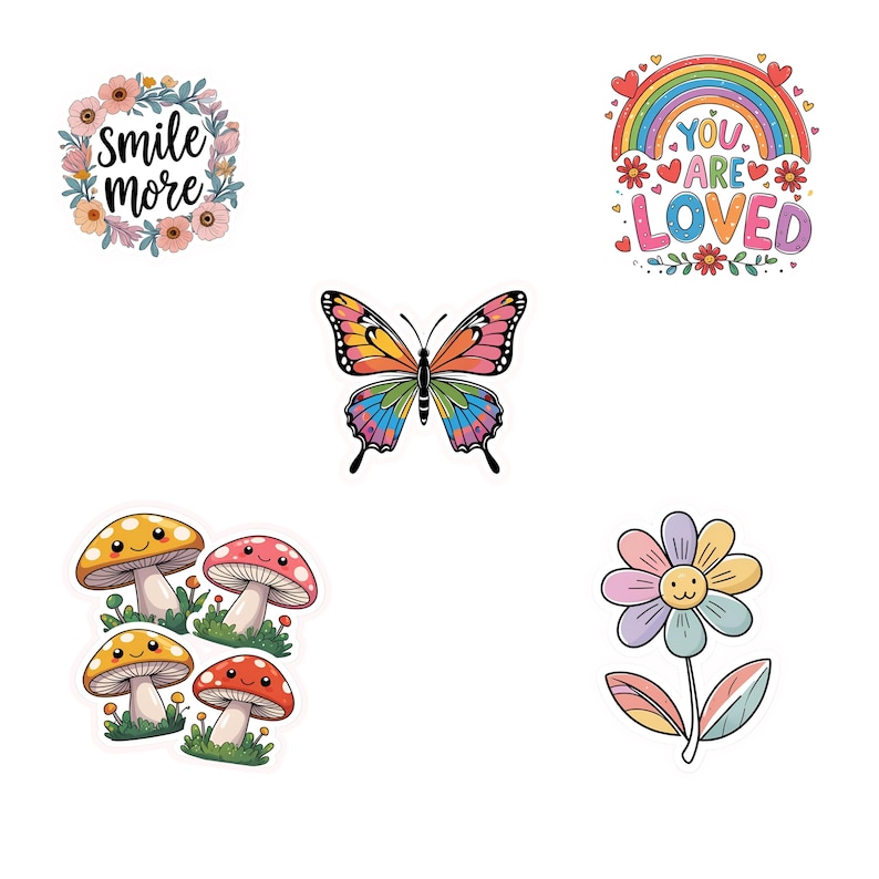 Printable Motivational Floral Stickers, Digital Download, Sticker ...