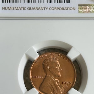 1955-S リンカーン セント 1C ジェム ブリリアント アンサーキュレート NGC MS66 RD レッド