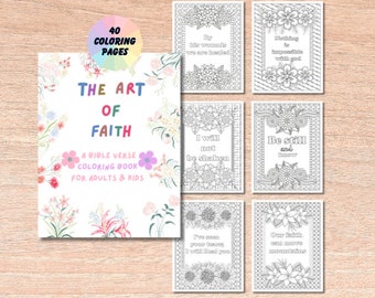 Bible Verse Coloring Book: Christian Scripture, Floral Mandalas (PDF Pattern)
