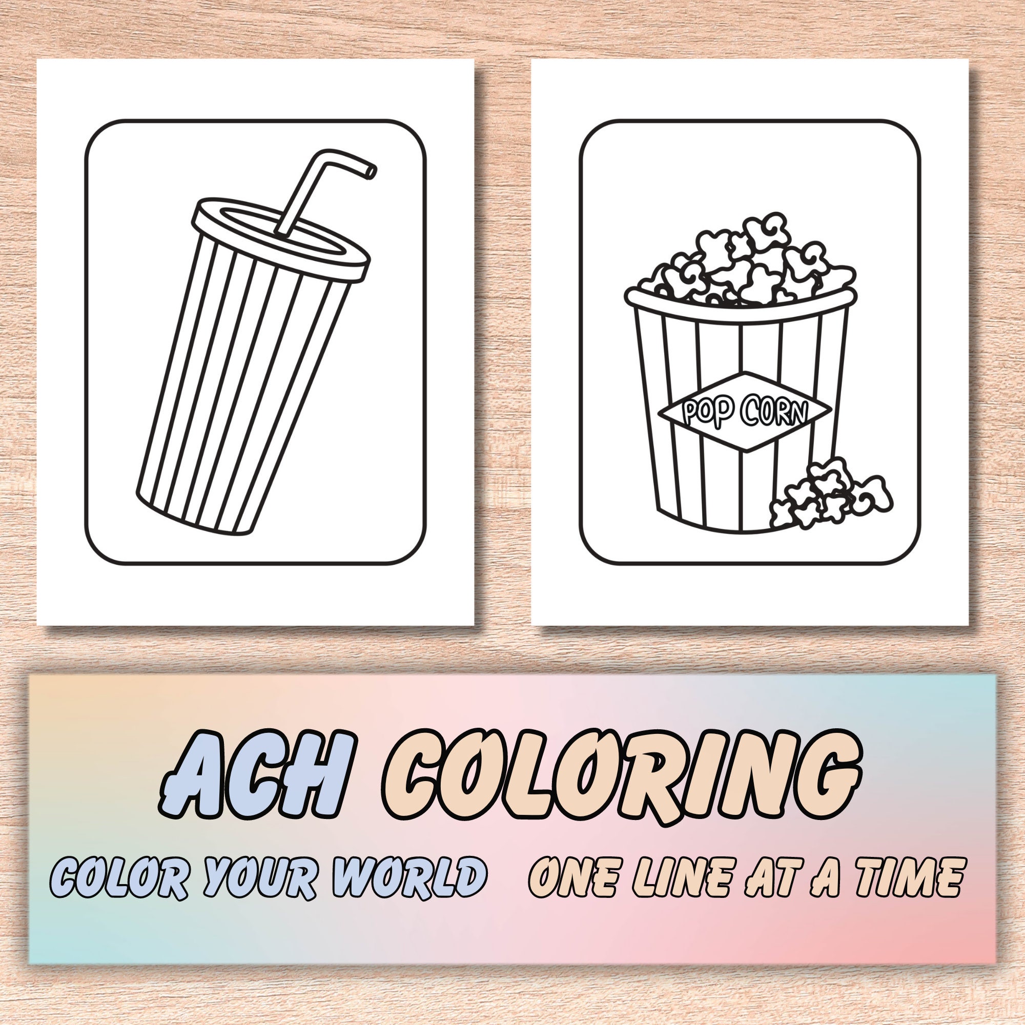 Food and Snacks Coloring Book 2 Bold and Easy ,fruits & Food Coloring ...