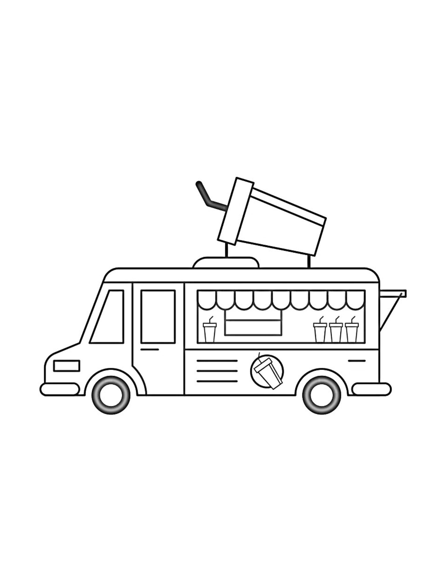 Food Truck Coloring Book Food Coloring - Il Fullxfull.5993751375 Mm0d