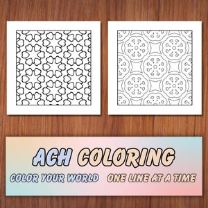 Mindful Patterns Coloring Book 2: Easy Geometric Designs (digital ...