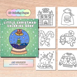 Little Christmas Coloring Book | Christmas Coloring Pages, Printable Cozy Christmas Coloring, Christmas Activity, All Ages Coloring Book