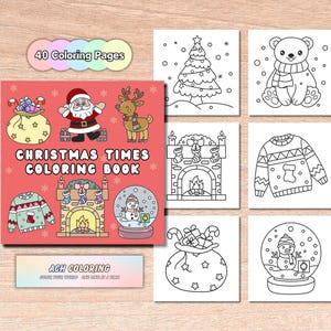 Christmas Times Coloring Book | Christmas Coloring Pages, Printable Cozy Christmas Coloring Pages, Christmas Activity,All Ages Coloring Book