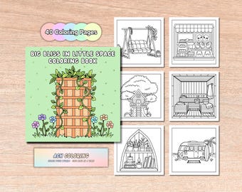 居心地のいいかわいい塗り絵：ヒュッゲな家のデザイン（PDF）