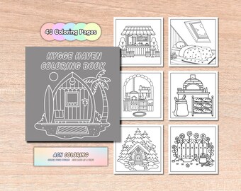 Hygge Haven Malbuch: 40 Kawaii Kuschelseiten (PDF)
