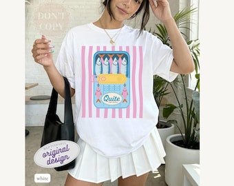 Sardine T-shirt, Retro Striped Fisherman Aesthetic, Tinned Fish Preppy Summer Beach Tee, Portugal Coastal Shirt