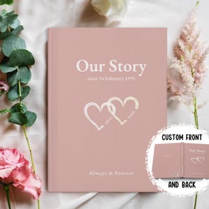 Diario de pareja personalizado, regalo de San Valentín, cuaderno personalizado para novio, diario personalizado para citas, regalo personalizado para novia