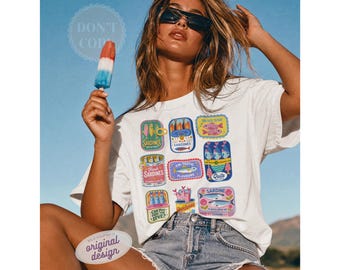 Sardines T-shirt, Canned Fish Tshirt, Retro Seafood Shirt, Coastal Summer Vintage Tee