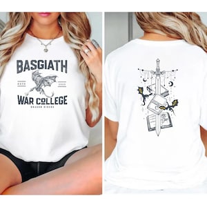 Basgiath War College Tshirt, Romantasy Book Fandom hoodie, Bookish Dragon Bookworm Gift for Her Booktok Booknerd Read Shirt Booklover Tshirt