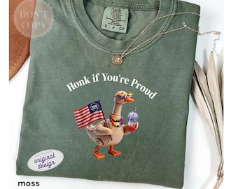 Comfort Colors Pride Goose Tshirt, USA 250th Anniversary Shirt,  Gay Americana, LGBTQ Pride Rainbow T-Shirt