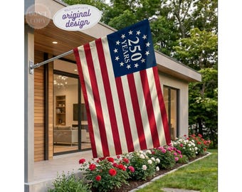 Bandera de jardín de los 250 años de EE. UU., decoración patriótica para el jardín del semiquincenario de Betsy Ross