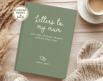 Quaderno personalizzato "Lettere alla mia mamma", diario del dolore personalizzato per la perdita della madre, regalo commemorativo per la mamma, ricordo della mamma in lutto - Condoglianze alla mamma