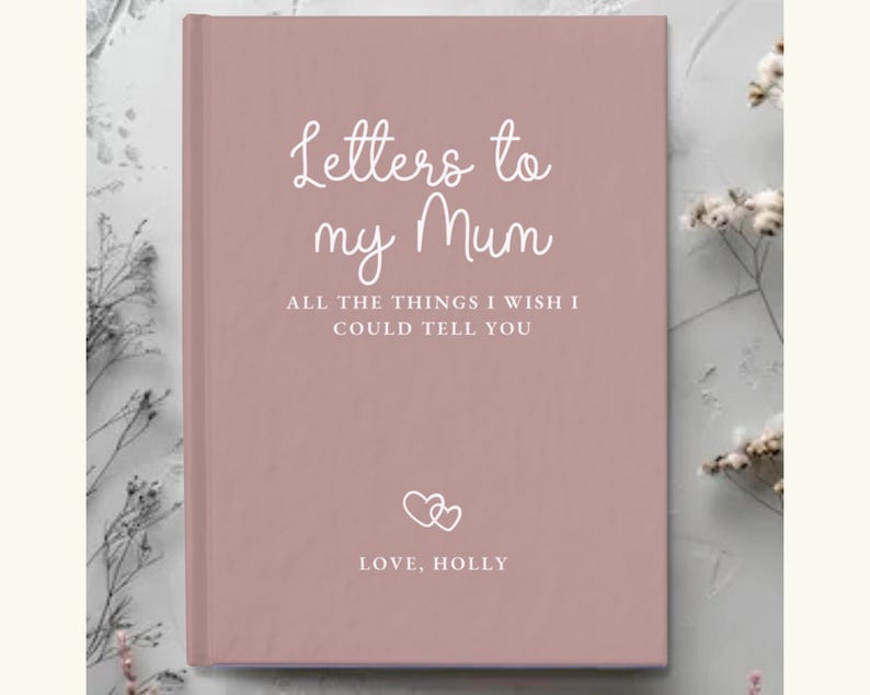 Letters to my Mum Custom Notebook, Loss of Mother Personalised Grief Journal, Mum Memorial Gift, Mom Remembrance for Grieving- Mum Sympathy image 3
