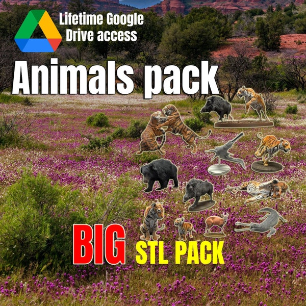 3D STL Mega Animal Pack, 3d stl pack, Animals, Animal stl, 3d file, Animal stl pack, Animal stl bundle