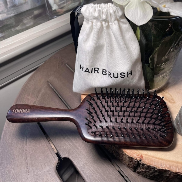 Torora Premium Ebony Wooden Hair Brush
