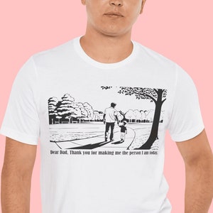 Dad gift tee shirt for birthday from a little girl daughter, happy fathers Day, father and son, husband, minimalism, Daddy