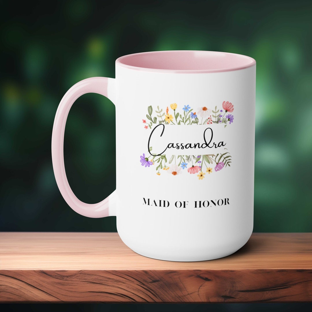 Bridal Party Personalized Maid of Honor Gift for Her Custom Bridesmaid Gift for Wedding Gift