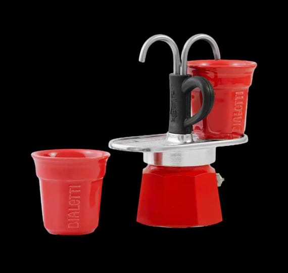Bialetti Mini Express 2-cup Espresso Maker With Aluminum Overflow Tubes  4  Different Design Editions - Etsy