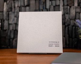 Personalized mourning book | Beautiful condolence book | Memory book for funeral and memorial event | Condolence book with name