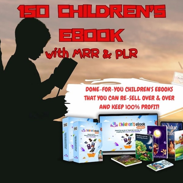 PLR Digital Product Children's ebook Master Reseller Right Digital Product Done for you ebooks bundle Digitables PLR INCOM r ights