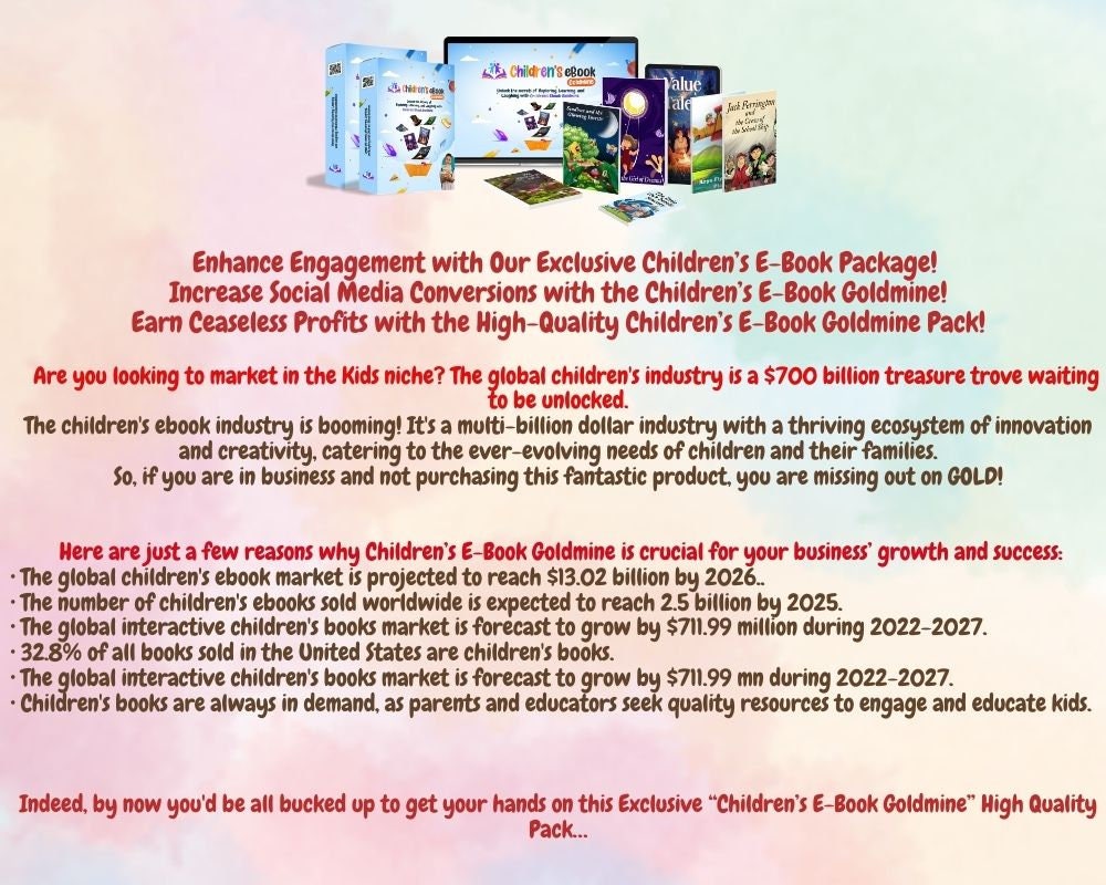 PLR Digital Product Children's Ebook Master Reseller Right Digital