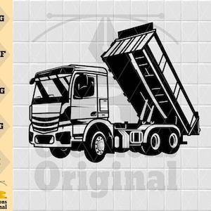 Dump Truck Files for Cricut | Trucker SVG | Truck Shirt | Dump Truck Svg Files for Silhouette | Png Dxf Eps Jpg | Flatbed Dump Truck SVG
