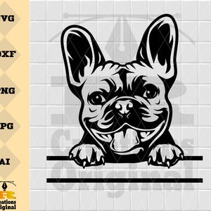 Funny French Bulldog SVG Clipart: Pet Face PNG (Digital Download)