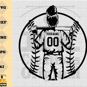 Personalized Softball Player Svg: Girl Clipart Cut File (Digital Download)
