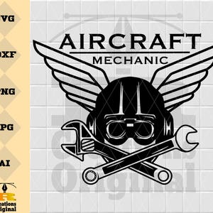 Aircraft Mechanic Svg | Airplane Mechanic Svg | Aircraft Technician Svg | Plane Mechanic Gift | Aircraft Mechanice Png | Dxf Jpg Ai
