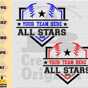 Allstars Baseball Svg | Baseball Template Svg | Allstars Game Svg | Allstars Template | Baseball Dad Svg | Allstars Svg | Baseball Shirt