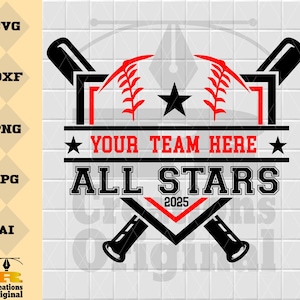 Allstars Baseball Svg Png | Baseball Template Svg | Allstars Game Svg | Allstars Template | Baseball Dad Svg | Allstars Svg | Baseball Shirt