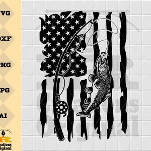 US Trout Fishing Svg | Trout Fish Svg | Fishing Svg | Trout Clipart | Trout Cutfile | Fishing Shirt Svg | Fishing Clipart | Png Dxf Eps