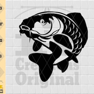 Carp Fish Svg File | Carp Fish Png | Carp Fish Hunting | Fishing Svg | Hunting Svg | Dxf Png Eps