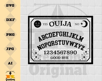 Tabla Ouija SVG: Clipart de Halloween, archivo de corte de juego (descarga digital)