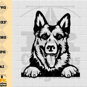 Cute German Shepherd Svg |  German Shepherd SVG | Police Dog | Happy Dog DXF | Dog Lover Shirt | Dog Lover Png | K-9 Cricut