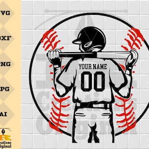 Personalized | Baseball Dad Svg | Baseball Bat Svg | Baseball Player Svg | Baseball Clipart | Baseball Shirt | Baseball Stencil | Png