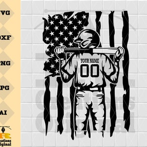 US Personalized | US Baseball Dad Svg | Baseball Bat Svg | Baseball Player Svg | Baseball Clipart | Baseball Shirt | Baseball Stencil | Png