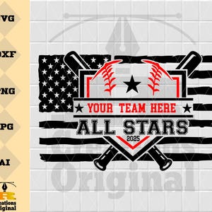 Allstars Baseball Png | Baseball Template Svg | Allstars Game Svg | Allstars Template | Baseball Dad Svg | Allstars Svg | Baseball Shirt