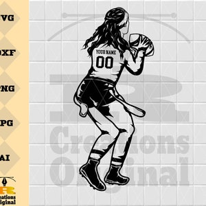 以下が含まれることがあります： フラッグフットボールをしている人の白黒シルエット。その人は「YOUR NAME 00」と書かれたジャージを着ています。