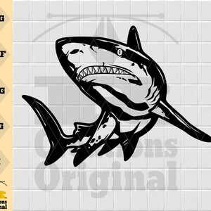 Hai SVG | Hai im Ozean | Hai geschnitten Datei | Hai-Design-Svg | Hai Silhouette | Hai Clipart | Hai Png | Datei: Png, Dxf, Eps