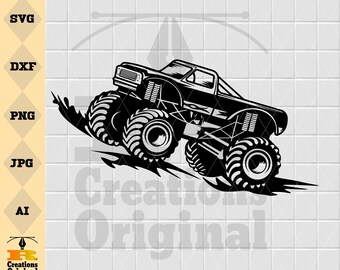 Monster Truck SVG Clipart: Off Road Vehicle Design (Digital Download)
