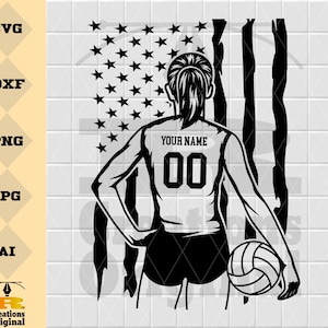 US Personalize Volleyball  Svg | Volleyball Player Svg | Custom Volleyball | Volleyball Name Png | Volleyball Clipart | Png Dxf Svg