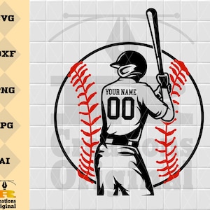 Personalized | Baseball Dad Svg | Baseball Bat Svg | Baseball Player Svg | Baseball Clipart | Baseball Shirt | Baseball Stencil | Png